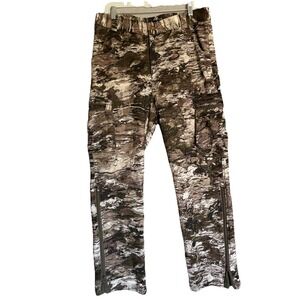 Huntsworth Camo Pants Mens L Heavy Insulated Heavy Zip Leg Hunting Camping Out